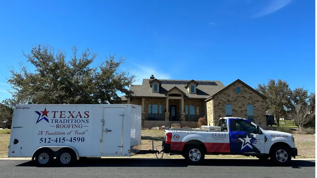 Central Texas home with a new roof showing residential roofing options